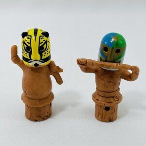 TArt Panda Haniwa Pro Wrestling Wrestler Figure Toy Set Tiger Mask Yellow Green